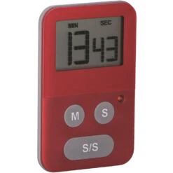 Avanti Digital Slim Timer With Light Red