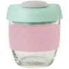 Avanti Glass Gocup Reusable Coffee Cup 236ml - Pink/mint/grey