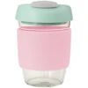 Avanti Glass Gocup Reusable Coffee Cup 355ml - Pink/mint/grey