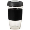 Avanti Glass Gocup Reusable Coffee Cup 473ml - Black/charcoal/grey