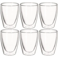 Avanti Caffe Twin Wall Glasses Set Of 6 - 250ml