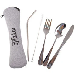 Appetito Travellers Cutlery Set Stainless Steel - 5 Piece Set