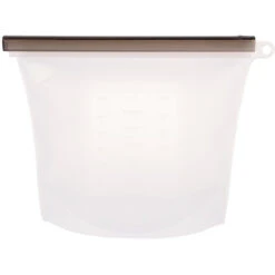 Appetito Silicone Reusable Food Storage Bag 1.5 Litre 27.5cm X 21.5cm - White