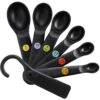 OXO 7-Piece Plastic Measuring Spoons Black