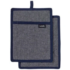 Ladelle Eco Recycled Navy 2pk Pot Holder