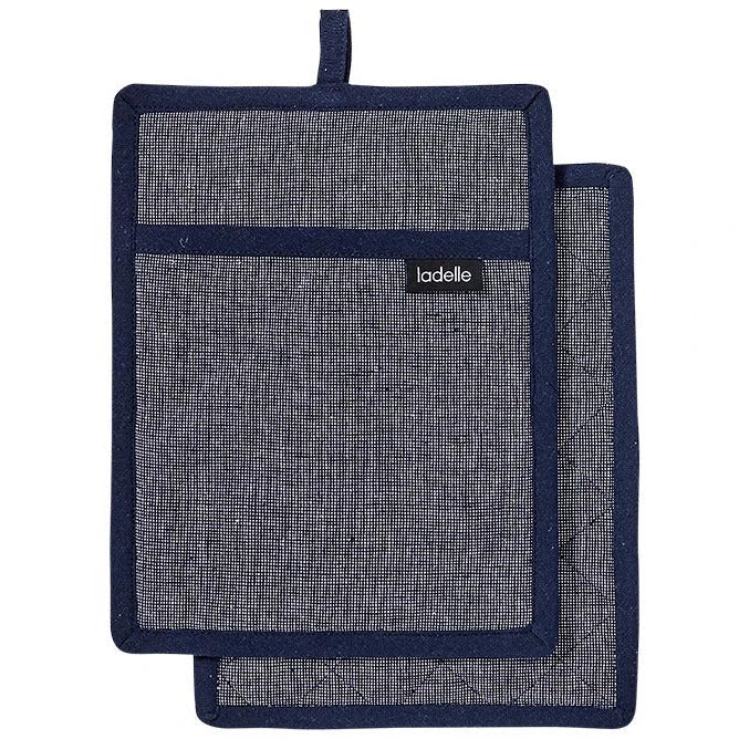 Ladelle Eco Recycled Navy 2pk Pot Holder