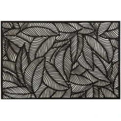 Maxwell And Williams Table Accents Cut-Out Placemat 45x30cm Leaf Black