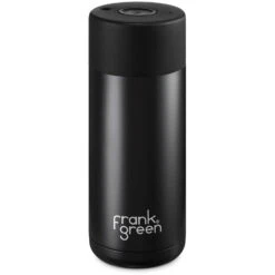 Frank Green 16oz Reusable Cup - Push Button Lid - Midnight (Black)