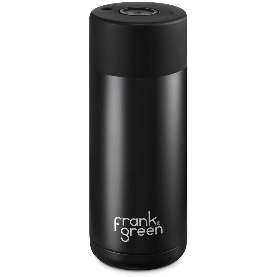 Frank Green 16oz Reusable Cup - Push Button Lid - Midnight (Black)