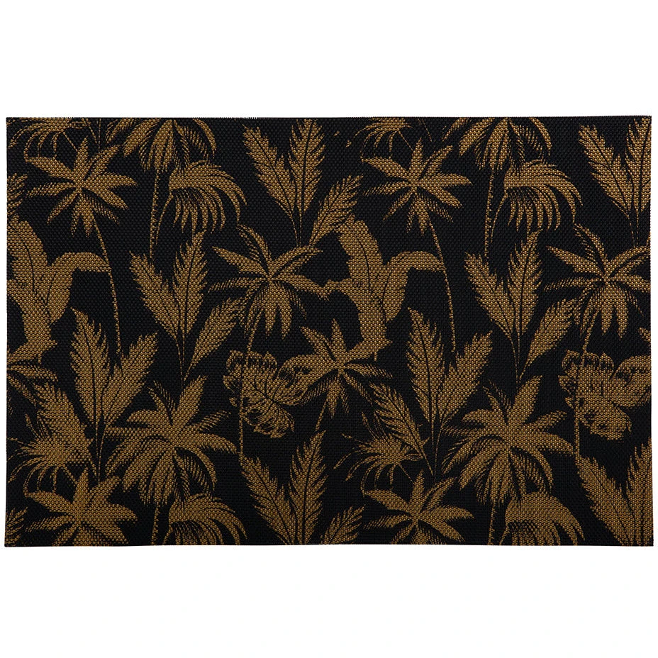 Maxwell And Williams Table Accents Jungle Placemat 45x30cm Black & Gold