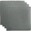 Maxwell And Williams Table Accents Leather Look Cowhide Coaster 10x10cm Set Of 4 Grey