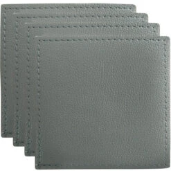 Maxwell And Williams Table Accents Leather Look Cowhide Coaster 10x10cm Set Of 4 Grey