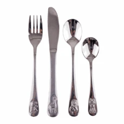 D.Line 4 Pce 18/10 Kidfs Cutlery Set - Zoo
