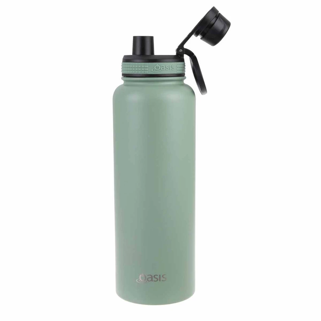 Oasis Insulated Challenger Bottle With Screw Cap 1.1L Sage Green - Image 2