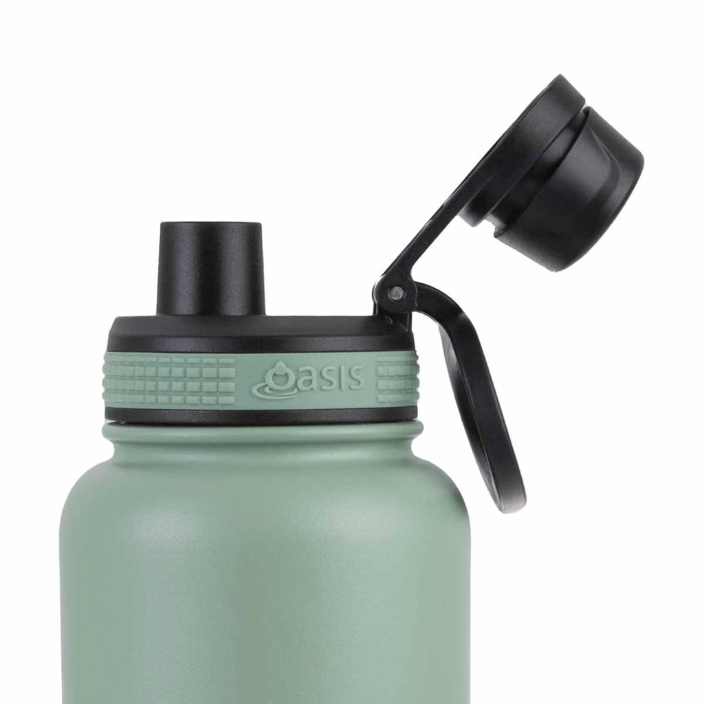 Oasis Insulated Challenger Bottle With Screw Cap 1.1L Sage Green - Image 3