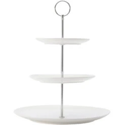Maxwell And Williams White Basics Diamonds 3-Tier Cake Stand