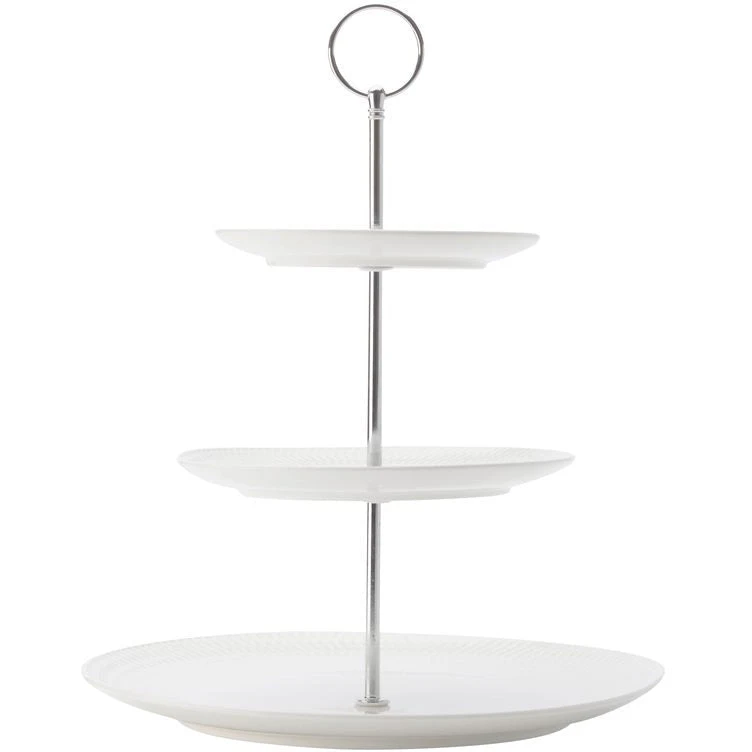 Maxwell And Williams White Basics Diamonds 3-Tier Cake Stand