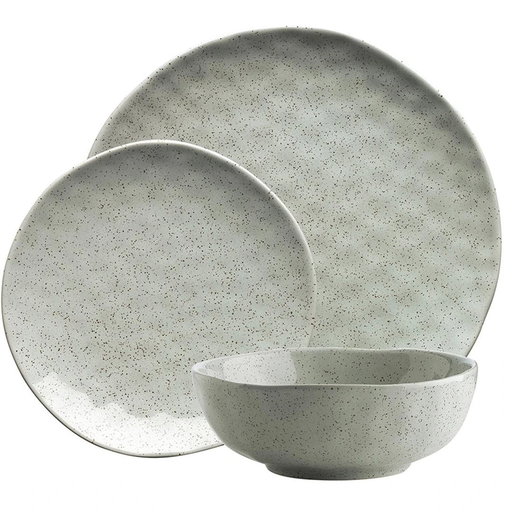 Ecology Speckle Dinner Set 12 Piece - Duck Egg Blue