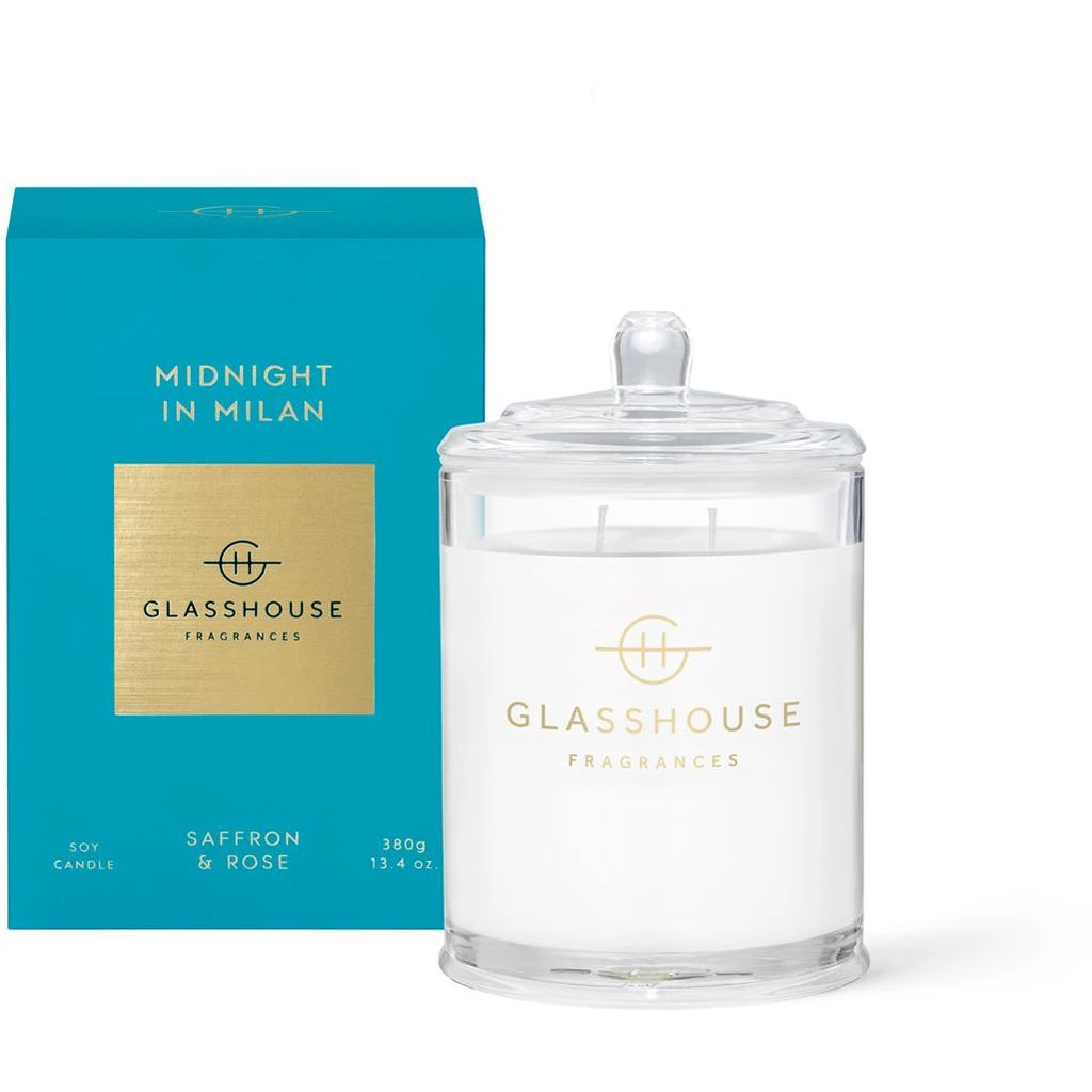 Glasshouse Fragrances Midnight In Milan - Saffron And Rose 380g Triple Scented Candle