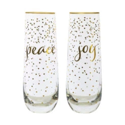 Maxwell And Williams Celebrations Stemless Flute 300ml Joy Peace