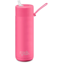 Frank Green Ultimate Ceramic Reusable Bottle With Straw 20oz - Neon Pink