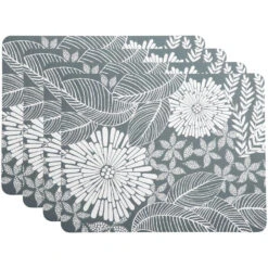 Maxwell And Williams Island Cork Back Placemat 34x26.5cm Set Of 4 Grey Gift Boxed
