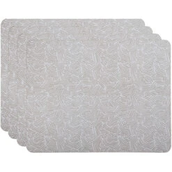 Maxwell And Williams Ripple Cork Back Placemat 34x26.5cm Set Of 4 Gift Boxed