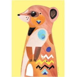 Maxwell And Williams Pete Cromer Wildlife Tea Towel 50x70cm - Meerkat