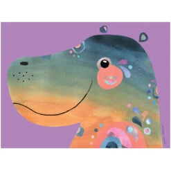 Maxwell And Williams Pete Cromer Wildlife Tea Towel 50x70cm - Hippo