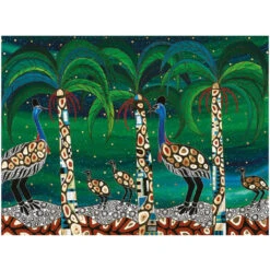 Maxwell And Williams Melanie Hava Jugaig-Bana-Wabu Tea Towel 50X70cm Cassowaries Home