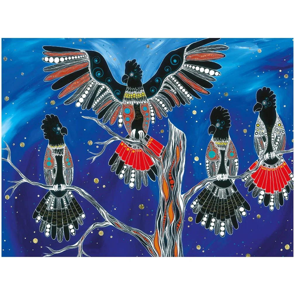 Maxwell And Williams Melanie Hava Jugaig-bana-wabu Tea Towel 50x70cm Black Coc