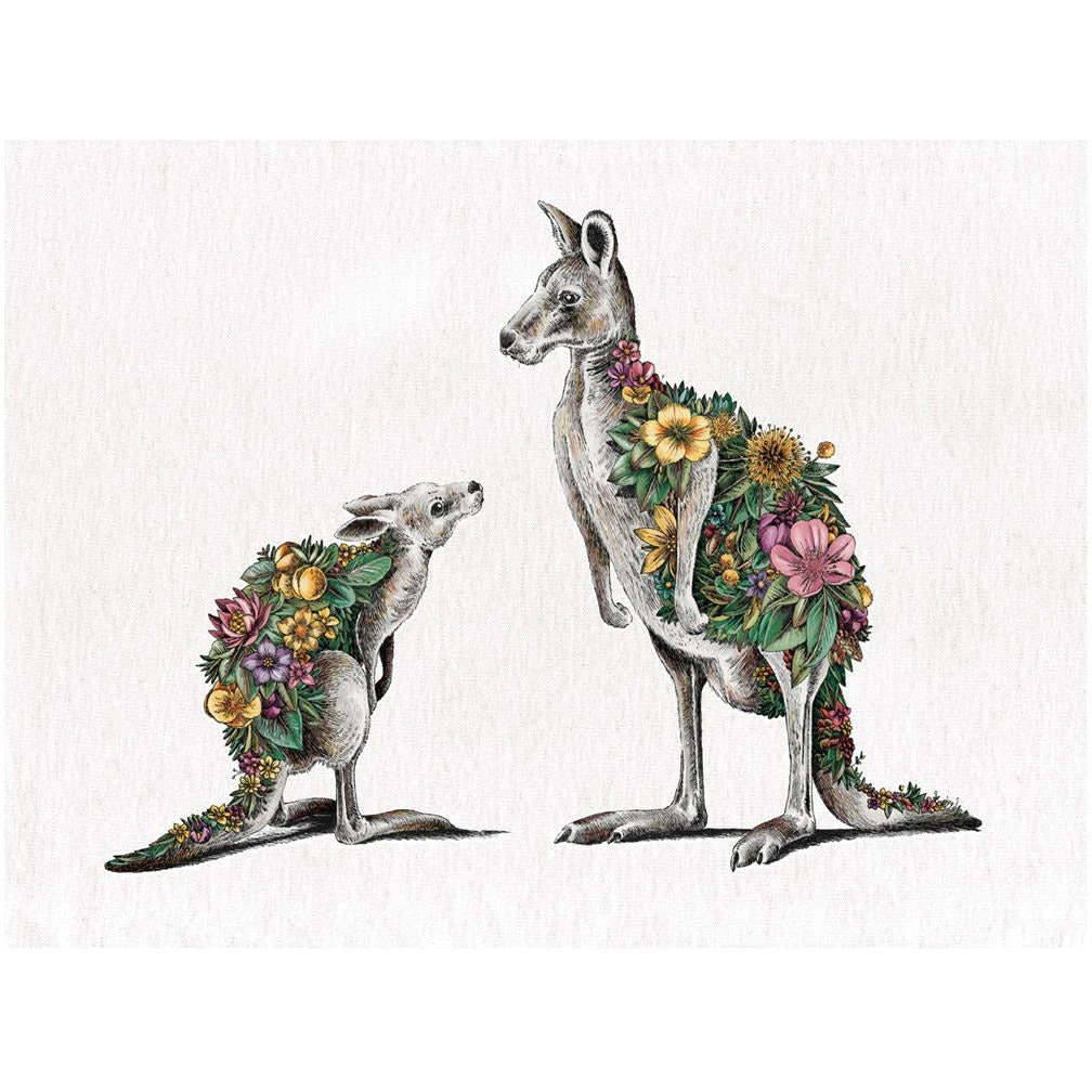 Maxwell And Williams Marini Ferlazzo Australian Families Tea Towel 50X70cm Kangaroo