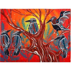 Maxwell And Williams Melanie Hava Journeys Tea Towel 50x70cm Kookaburras