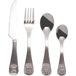 Maxwell And Williams Childrens Cutlery Set - 4 Piece Set - Frog And Friends