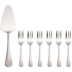 Maxwell And Williams Cosmopolitan Cake Server And Fork - 7 Piece Set