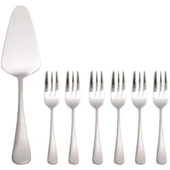 Maxwell And Williams Madison Cake Server And Fork - 7 Piece Set