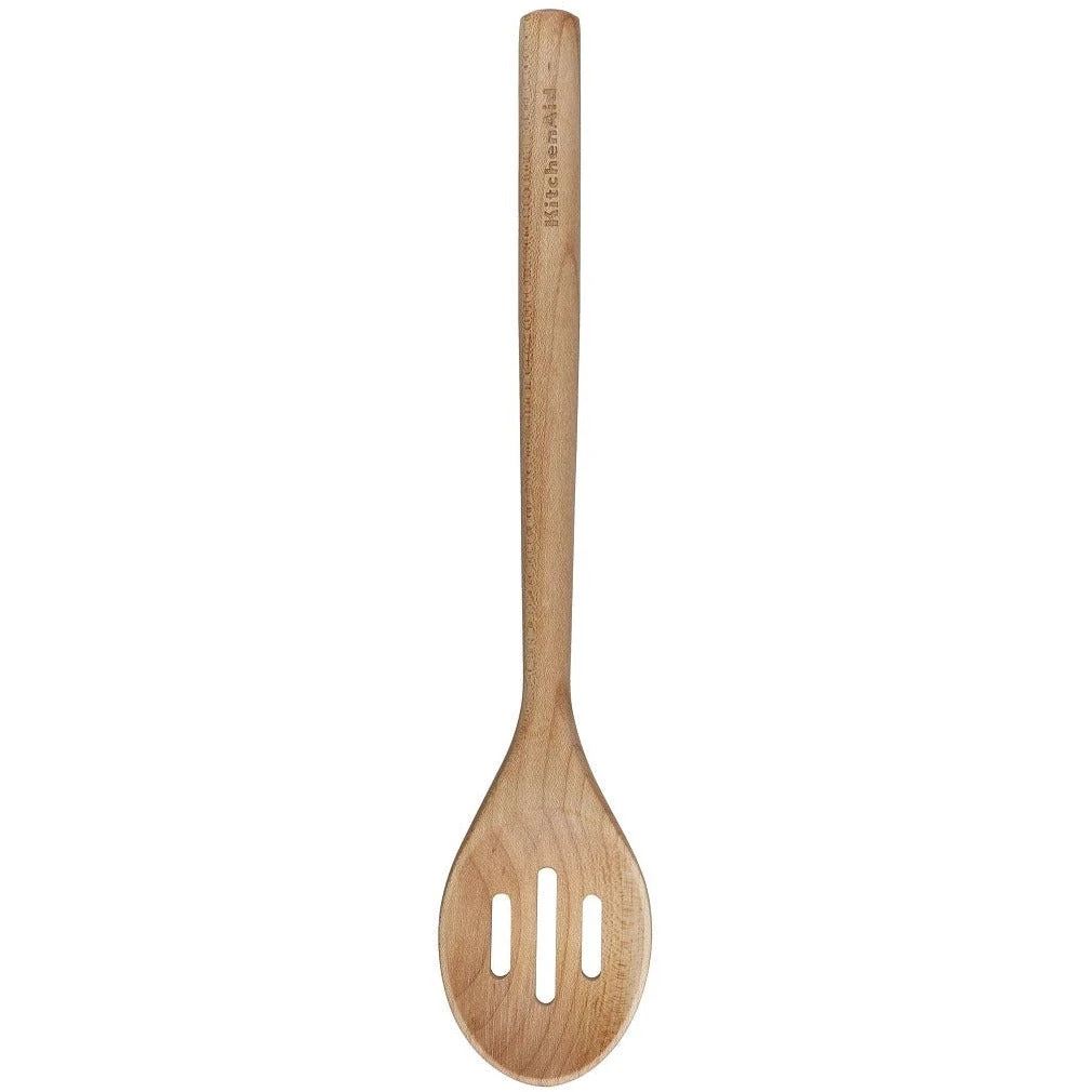 KitchenAid Maple Wood Slotted Spoon