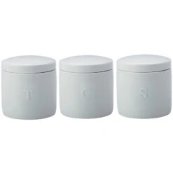 Maxwell And Williams Epicurious Canister 600ml Set Of 3 White Gift Boxed