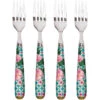 Maxwell And Williams Teas And CS Silk Road Cake Fork Set Of 4 - Aqua