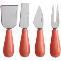 Maxwell And Williams Mezze Cheese Knife Set 4 Piece Coral Gift Boxed