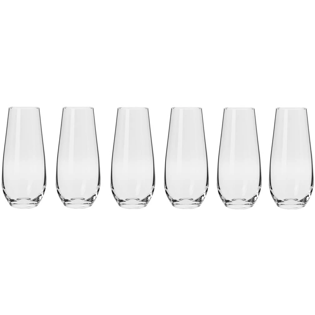 Krosno Harmony Stemless Flute 230ml - 6 Piece Set
