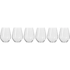 Krosno Harmony Stemless Wine Glass 540ml - 6 Piece