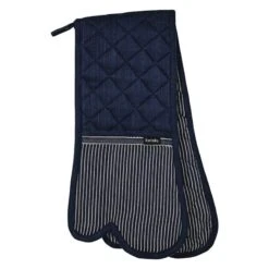 Ladelle Prof. Series III Stripe Navy Double Oven Mitt