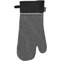 Ladelle Prof. Series III Stripe Black Oven Mitt