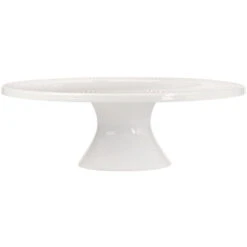 Maxwell And Williams White Basics Diamonds Footed Cake Stand 25cm Gift Boxed