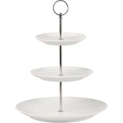 Maxwell And Williams White Basics 3 Tiered Cake Stand Gift Boxed