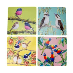 Maxwell And Williams Katherine Castle Bird Talk Cork Back Placemat 29x29cm Set Of 4 Assorted Gift Boxed