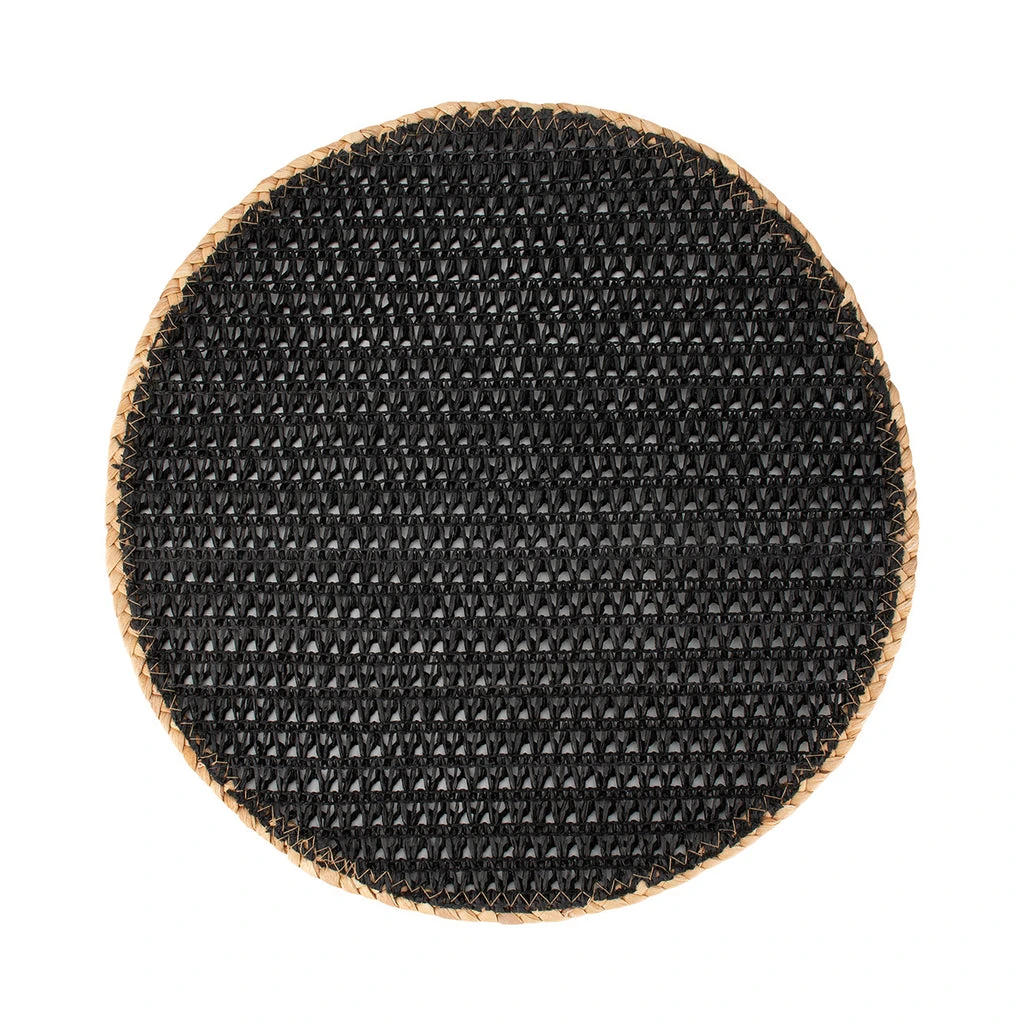 Maxwell And Williams Table Accents Placemat 38cm Round Black Natural