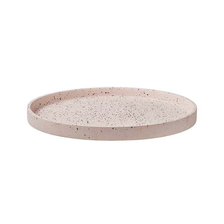 Maxwell And Williams Livvi Terrazzo Round Serving Tray 36cm Blush Gift Boxed