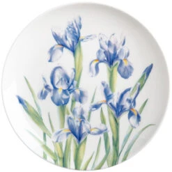 Maxwell And Williams Katherine Castle Floriade Plate 20cm Irises Gift Boxed